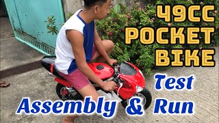 49cc Pocket Bike  Mini Bike Assembly and Test Run Pocket Bike Philippines [upl. by Yendirb]