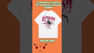 Achadinhos Camisetas Streetwear Aranha acheinashopee achadosshopee streetwear [upl. by Anit535]