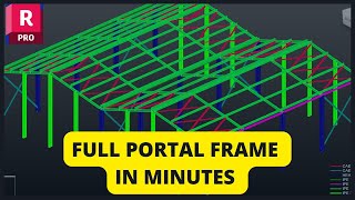 Robot structual Analysis  Fastest portal frame modeling for busy Engineers [upl. by Noelopan]