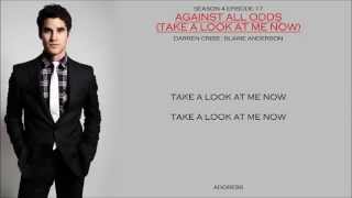 Glee  Against All Odds Lyrics [upl. by Imeon]