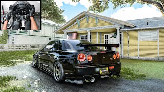 Nissan Skyline R34 GTR  The Crew Motorfest  Steering Wheel Gameplay [upl. by Ibbetson]