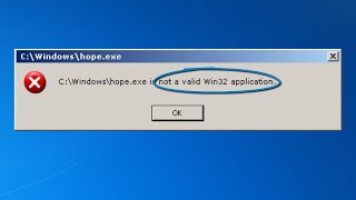 How to Fix Not a Valid Win32 Application Error [upl. by Siravrat]