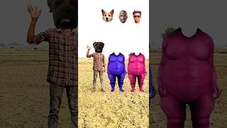 Purple amp blue fatty dog and me correct head matching vfx eating gameshorts ytshorts trending [upl. by Nollie]