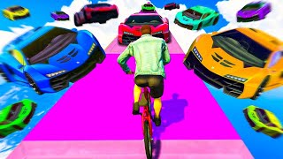 GTA V Online TODOS contra 1 BMX vs TODOS OS CARROS DO JOGO ESPECIAL [upl. by Azitram]