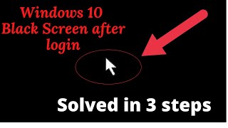 Windows 10 black screen with cursor after shutdown [upl. by Dubois]