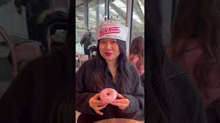 Rating Krispy Kreme donuts from cheap to expensive in Paris 🇫🇷🍩 [upl. by Amalea]