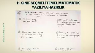 11 SINIF SEÇMELİ TEMEL MATEMATİK YAZILIYA HAZIRLIK Bölünebilme basamakterim sayısı [upl. by Naxela700]