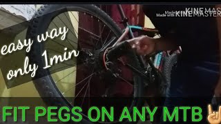 How to fit stunt pegs on mtb [upl. by Mihalco]