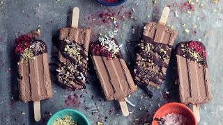 Healthy Homemade Chocolate Fudgsicles [upl. by Jarita]