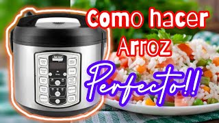 cómo hacer arroz perfecto para sushi o estilo mexicano en arrocera aroma Profesional genial [upl. by Enneicul]