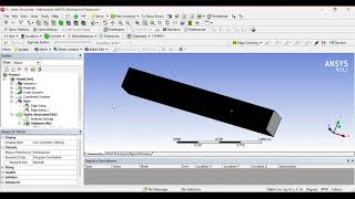 Non linear analysis of cantilever beam in Ansys part 1 [upl. by Ococ]