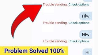 Trouble Sending Check Options Problem Solve। Message Trouble Sending Check Options Problem Fix [upl. by Arrotal878]