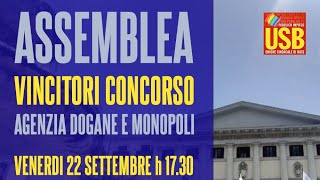 Assemblea Vincitori Concorso Agenzia Dogane e Monopoli [upl. by Alag]