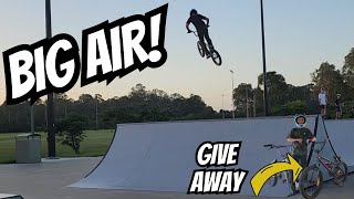 Caiden Gives Away Supercheap Auto BMX Bike And Rides Two Parks [upl. by Anirbas]