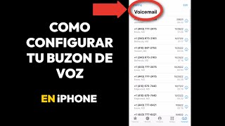 Como CONFIGURAR BUZON DE VOZ en iPHONE [upl. by Oiluig]