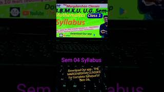 SYLLABUS 🗞️📚 Of BBMKU UG SEM 04 MATHEMATICS ll semester4 bbmku lalansir maths syllabus [upl. by Ezzo416]