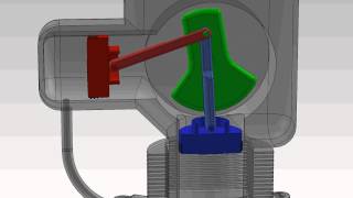 Solidworks AlphaType Stirling Engine [upl. by Yhtommit]