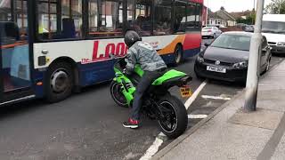 Zx6r akrapovic exhaust sound [upl. by Onivag928]