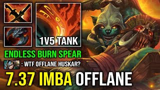 How to Offlane New 737 Huskar with Triple Gauntlet 100 Unkillable 24Min GG Burn Spear Dota 2 [upl. by Powel691]