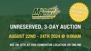 Michener Allen Industrial 3 Day Auction August 24 [upl. by Hsan957]