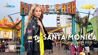 SANTA MONICA Pier 🌴 Memorial DAY 2024 4K California🇺🇸 [upl. by Sheree]