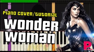 Wonder Woman theme  Batman v Superman OST Is she with you  Piano covertutorial [upl. by Eneryc]