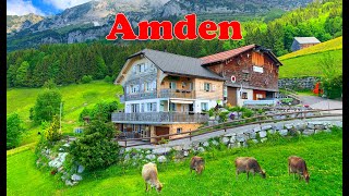 Village Amden Switzerland  A great walk with lake view in Swiss Alps [upl. by Bullock]