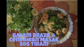 Eng sub Bayam Brazil Cendawan dan Udang Masak Sos Tiram [upl. by Warde]