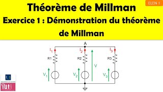 Théorème de Millman  Exercice 1  Démonstration du théorème avec 3 branches [upl. by Kailey141]