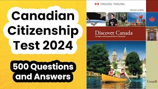 Canadian Citizenship Test 2024  500 Questions and Answers [upl. by Adnolahs]