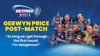 Gerwyn Price  First Round postmatch interview  Betfred World Matchplay Darts [upl. by Chaunce696]