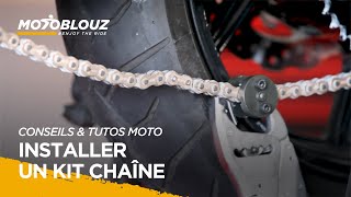 Tuto 13  comment installer un kit chaîne moto [upl. by Amehr]