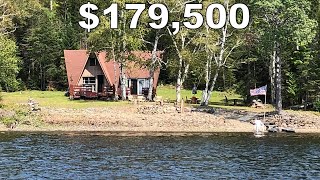 Lakefront homes available in Maine  Offgrid camp in Maine [upl. by Nylsaj]