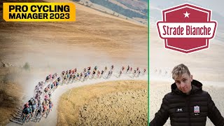 POGACAR BEATEN  Strade Bianche 2024  Pro Cycling Manager [upl. by Einned884]