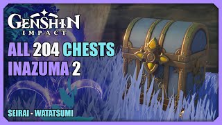 ALL 204 Inazuma Chests Locations Part 2  Seirai and Watatsumi  Genshin Impact [upl. by Limay]