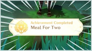 Inazuma Hidden Achievement  Meal For Two The Gourmet Supremos CookOff [upl. by Nerdna]