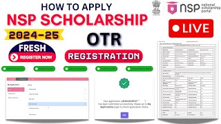 NSP Scholarship 202425 Apply How To Apply NSP Scholarship 202425  NSP OTR Registration nsp [upl. by Nytsirc]