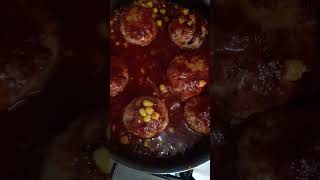 Albóndigas en salsa de chipotle con granos de elote y cebolla [upl. by Enicnarf]