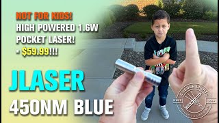 JLasers TINY 450nm Blue 14500 pocket laser [upl. by Ahens]