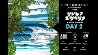 DAY DHIVEHI SURF LEAGUE 2024 Muleekolhuraalhugandu Day 2 [upl. by Arlena990]