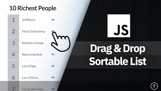 JavaScript Drag amp Drop Sortable List Project [upl. by Uzziel]