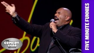 Steve Harvey⎢Sick Of This War⎢Shaqs Five Minute Funnies⎢Comedy Shaq [upl. by Nnaxor]