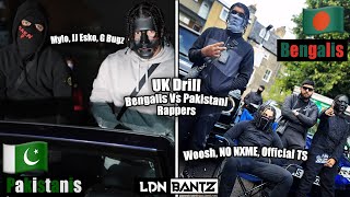 UK Drill Bengali Rappers vs Pakistani Rappers  LDN BANTZ [upl. by Einhoj]