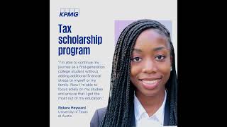 KPMG Tax Scholarship program [upl. by Alikee]