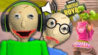 Baldis Basics  Voice Trolling On Fortnite  Part 3 Baldi Voice Impressions W Baldis Father [upl. by Hoem]