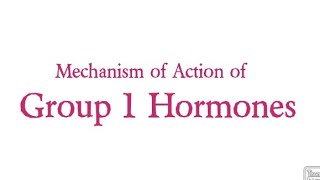 Mechanism of Action of Group 1 Hormones  Biochemistry  Mechanism of Hormone Action hormones [upl. by Emse]