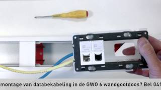 Montage van databekabeling in de GWO 6 wandgootdoos [upl. by Tekla726]