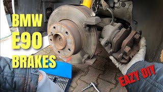 DIY How To Change Your Brakes on a BMW 3 Series E90 [upl. by Palma464]