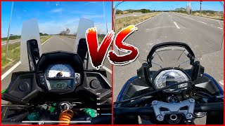 KAWASAKI VERSYS 650 VS TRIUMPH SPORT 660 TOP SPEEDQUAL ANDA MAIS [upl. by Maier347]