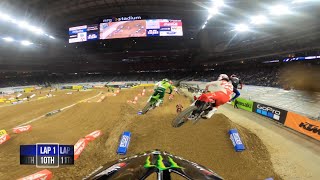 GoPro Malcolm Stewart  2021 Monster Energy Supercross  Houston 1  450 Main Event Highlights [upl. by Ozmo589]